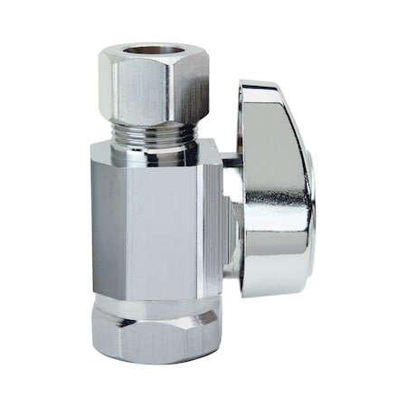 Brasscraft BrassCraft 1/2 in. FIP outlets Compression Brass Straight Stop Valve G2R10X CD